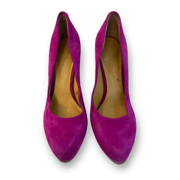 Nine West Rocha Pink Suede Pumps Size 6.5 - Picture 2 of 8